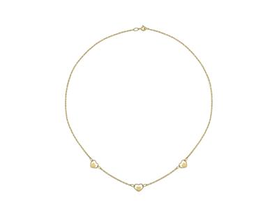Halskette Durchbrochene Herzen, 42 Cm, 18k Gelbgold - Standard Bild - 2