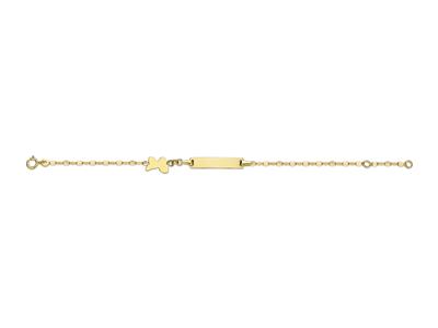 Baby Identity Rechteckige Platte, Motiv Guadeloupe, 14 Cm, 18k Gelbgold - Standard Bild - 1