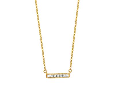 Barren Halskette, Diamanten 0,05ct,runde Panzerkette, 42-44-45 Cm, Ge Lbgold 18k