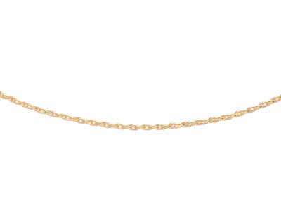 Helle Hohle Gedrehte Kette 2,3 Mm, 42 Cm, 18k Gelbgold - Standard Bild - 1
