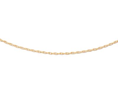 Helle Hohle Gedrehte Kette 2,3 Mm, 42 Cm, 18k Gelbgold