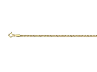 Maschenkette Hohlseil 2,2 Mm, 42 Cm, Gelbgold 18k