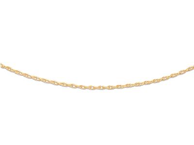 Helle Hohle Gedrehte Kette 2,3 Mm, 60 Cm, Gelbgold 18k