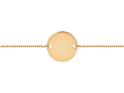 Armband Pastille 14 MM Durchbohrt An Kette, 17-19 Cm, 18k Gelbgold - Standard Bild - 1