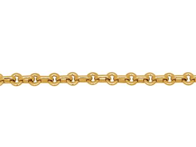 Massives Linsen-gliederarmband 3,50mm, 18 Cm, 18k Gelbgold