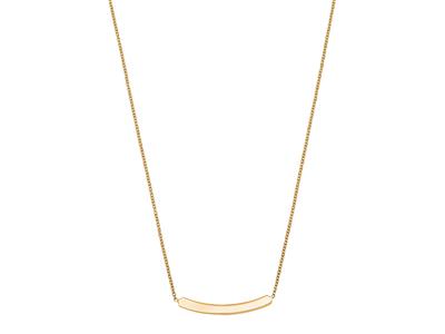 Halskette Gebogene Platte, 40-42 Cm, 18k Gelbgold