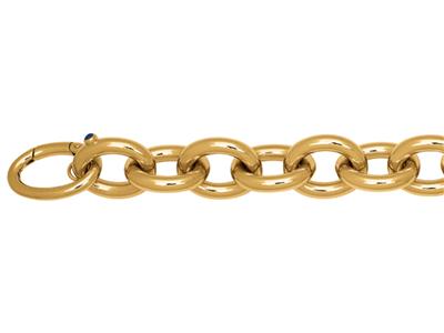 Forcat-armband Rund Rohre 6 X 16 Mm, 20 Cm, 18k Gelbgold - Standard Bild - 2