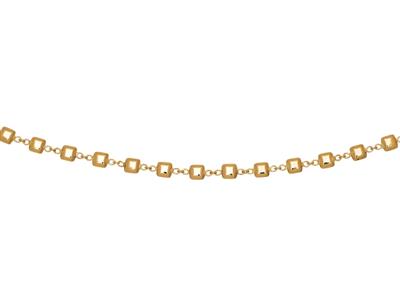 Halskette Kleine Würfel 4 Mm, 42-45 Cm, 18k Gelbgold - Standard Bild - 2