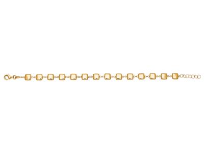 Armbänder Kleine Würfel 6 Mm, 16,5+1,5 Cm, 18k Gelbgold - Standard Bild - 1
