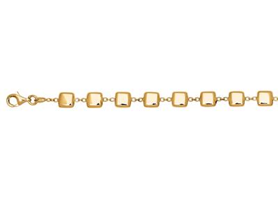 Armbänder Kleine Würfel 6 Mm, 16,5+1,5 Cm, 18k Gelbgold - Standard Bild - 2
