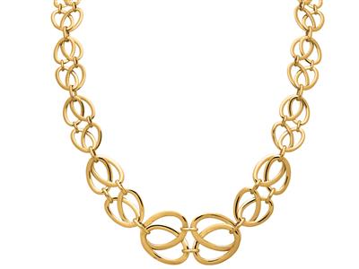 Halskette Mit Mehreren Ringen, Fallvolumen 23 Mm, 415 Cm, 18k Gelbgold