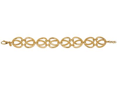 Armband Mit Mehreren Ringen Volumen 18 Mm, 18+1 Cm, Gelbgold - Standard Bild - 1