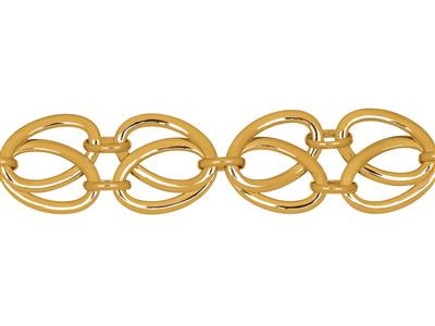 Armband Mit Mehreren Ringen Volumen 18 Mm, 18+1 Cm, Gelbgold - Standard Bild - 2