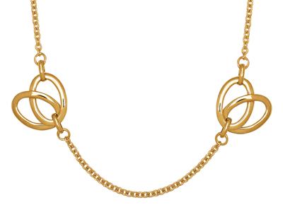 Halskette Mit Blättermotiv 15 MM An Kette, 90 Cm, 18k Gelbgold - Standard Bild - 2