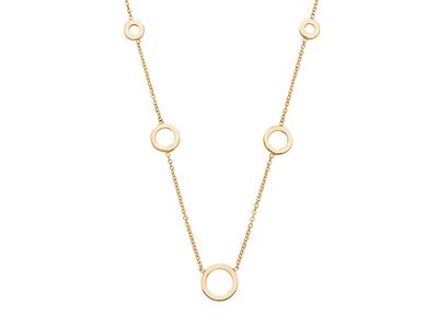 Ankerkette, 5 Abfallende Kreise, 40-42 Cm, 18k Gelbgold - Standard Bild - 2