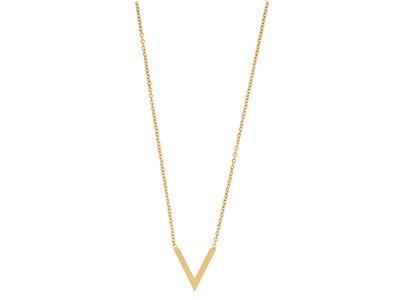 For\at Rundhalskette, Motiv V, 40-42 Cm, Gelbgold 18k - Standard Bild - 1