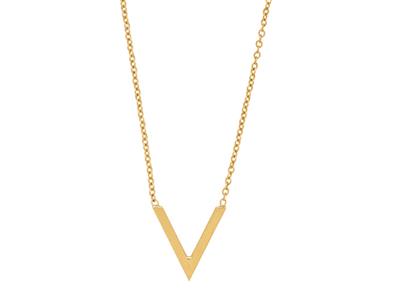 For\at Rundhalskette, Motiv V, 40-42 Cm, Gelbgold 18k - Standard Bild - 2