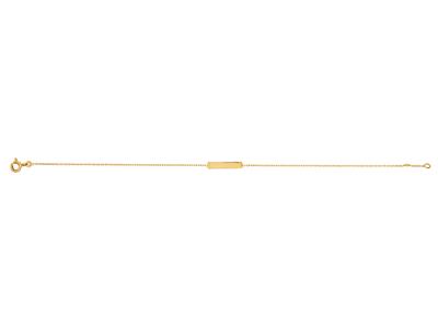 Armband Forat Rundkette, Motiv Barrette 15 Mm, 17-18 Cm, 18k Gelbgold