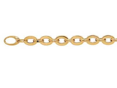 Armband Ovale Hohlglieder 11 Mm, 19cm, 18k Gelbgold - Standard Bild - 2