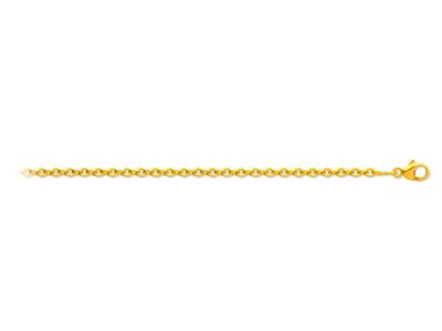 Kette Aus Forçat-maschen Rund 1,10 Mm, 42 Cm, Gelbgold 18k