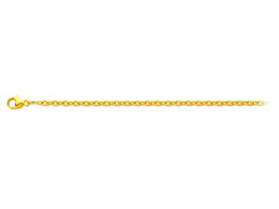 Kette Aus Forçat-maschen Mit Diamantbeschichtung 1,80 Mm, 42 Cm, Gelbgold 18k