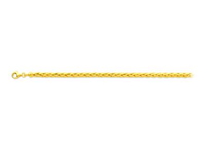 Armband Aus Palmwebgeflecht 4 Mm, 20 Cm, 18k Gelbgold - Standard Bild - 1
