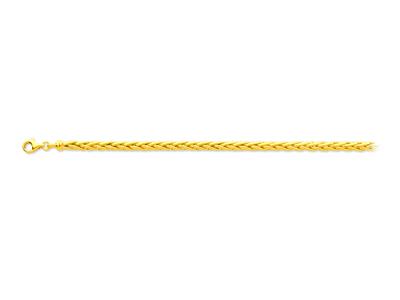 Armband Aus Palmwebgeflecht 4 Mm, 20 Cm, 18k Gelbgold