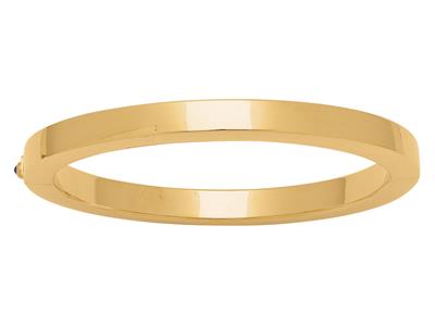 Armband Jonc Tube Carré 6 Mm, 60 Mm, Gelbgold 18k - Standard Bild - 1