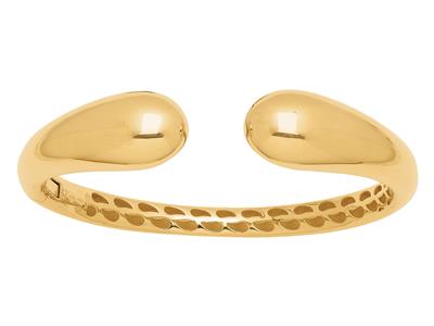 Armband Offener Armreif Mit Breitentropfen 13 Mm, 54 X 40 Mm, 18k Gel Bgold - Standard Bild - 1