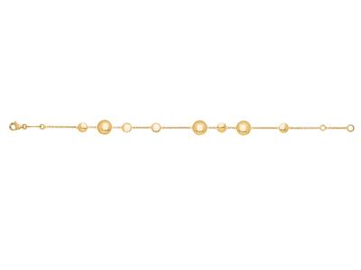Armband Pastilles Aléatroires, 16,50-18 Cm, 18k Gelbgold - Standard Bild - 1