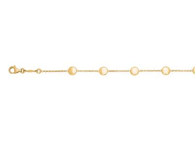 Armband Lineare Pastillen, 16,50-18cm, 18k Gelbgold - Standard Bild - 2