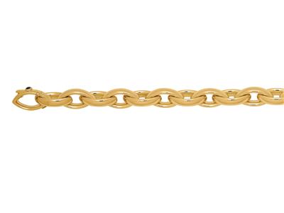 Armband Amande Glieder 9,5mm, 20 Cm, 18k Gelbgold - Standard Bild - 2