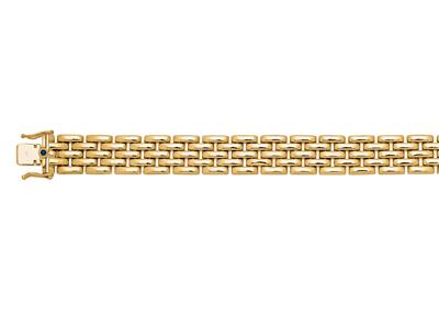 Armband Reiskorner 12,5 Mm, 5 Reihen, 17 Cm, 18k Gelbgold - Standard Bild - 2