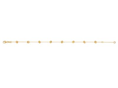 Armband Kette 8 Würfel 3,1 Mm, 17-19 Cm, 18k Gelbgold