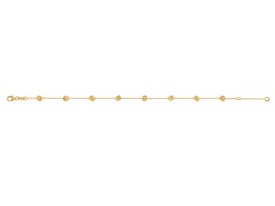 Armband Kette 8 Würfel 3,1 Mm, 17-19 Cm, 18k Gelbgold