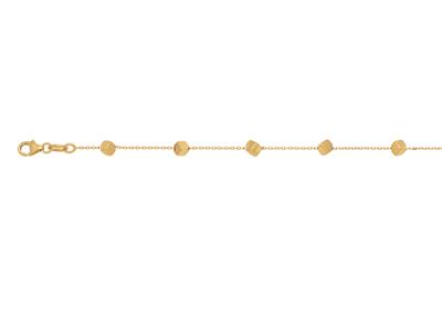 Armband Kette 8 Würfel 3,1 Mm, 17-19 Cm, 18k Gelbgold - Standard Bild - 2