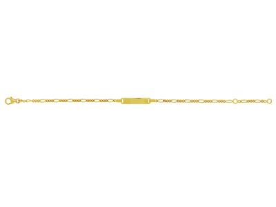 Identity Junior Alternate Mesh 1/3, Rechteckige Platte, 16/18 Cm, Gelbgold 18k - Standard Bild - 1