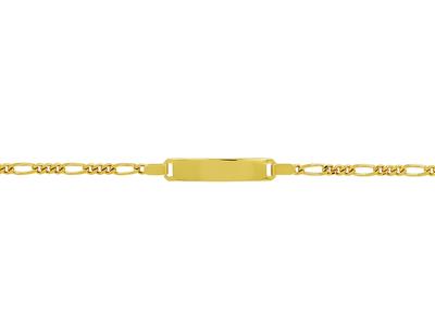 Identity Junior Alternate Mesh 1/3, Rechteckige Platte, 16/18 Cm, Gelbgold 18k - Standard Bild - 2