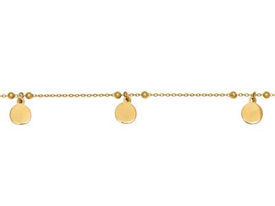 Armband 5 Pastilles Pampilles, 18,5 Cm, 18k Gelbgold - Standard Bild - 2