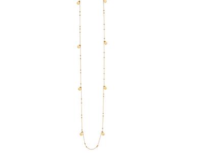 Halskette 8 Pastilles Pampilles, 80 Cm, 18k Gelbgold