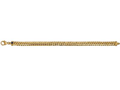 Armband Mit Englischen Maschen 6,50 Mm, 18 Cm, Gelbgold 18k - Standard Bild - 1