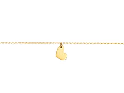 Fußkette Herz, 23-25-27 Cm, Gelbgold 18k - Standard Bild - 1