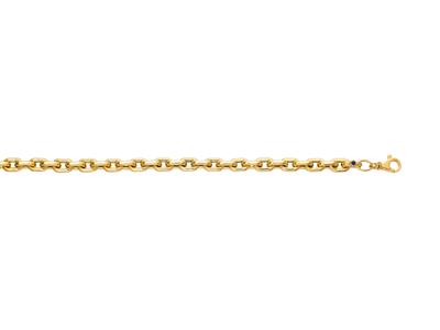 Armband Forçat Mesh Verlängert Hohl 5 Mm, 19 Cm, 18k Gelbgold