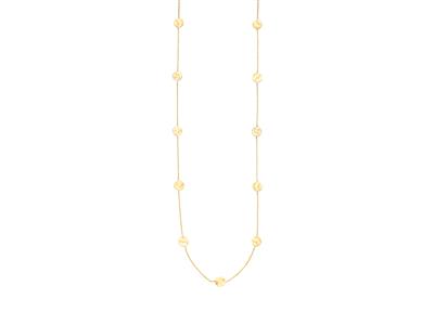 Halskette 11 Pastilles 7 Mm, 80 Cm, 18k Gelbgold