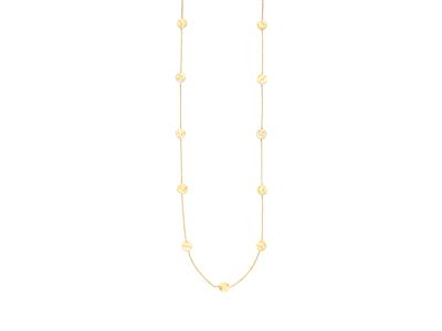 Halskette 11 Pastilles 7 Mm, 80 Cm, 18k Gelbgold