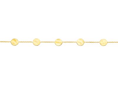 Armband 5 Pastilles 7 Mm, 18 Cm, 18k Gelbgold