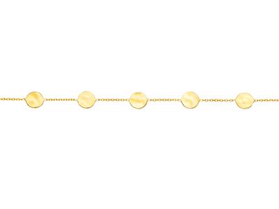 Armband 5 Pastilles 7 Mm, 18 Cm, 18k Gelbgold - Standard Bild - 1