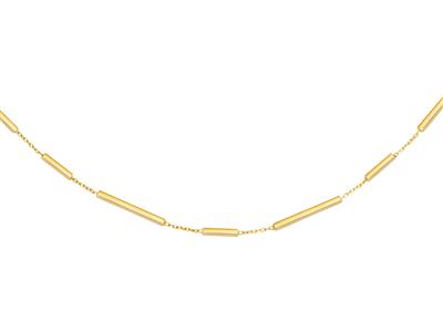 Halskette Rectangles An Kette, 42-44 Cm, 18k Gelbgold - Standard Bild - 1
