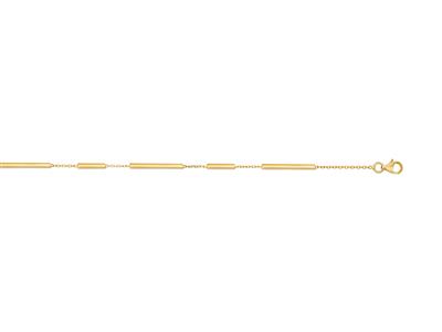 Armband Rechtecke An Kette, 18 Cm, 18k Gelbgold - Standard Bild - 1