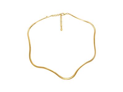 Halskette Torque Vague, 42 Cm, 18k Gelbgold